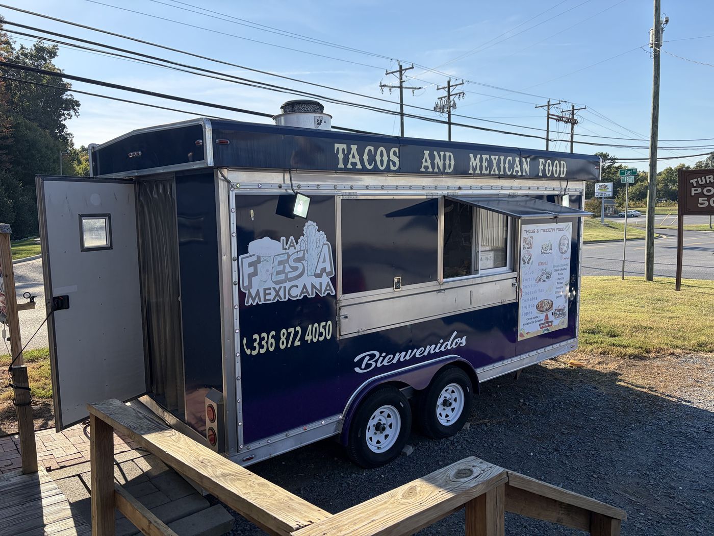 The La Fiesta Mexicana food truck with its serving window open
